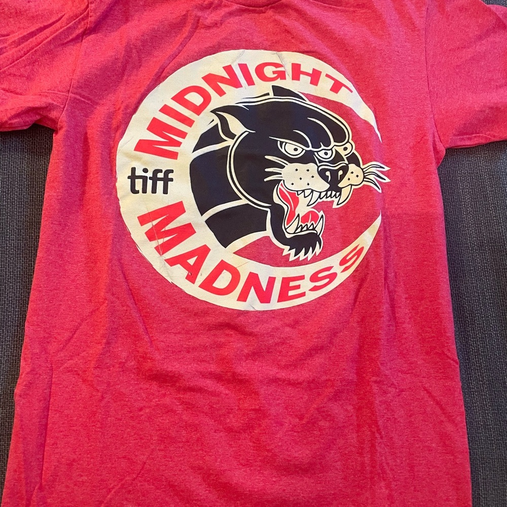 TIFF Midnight Madness Panther Size Small Red T-Shirt